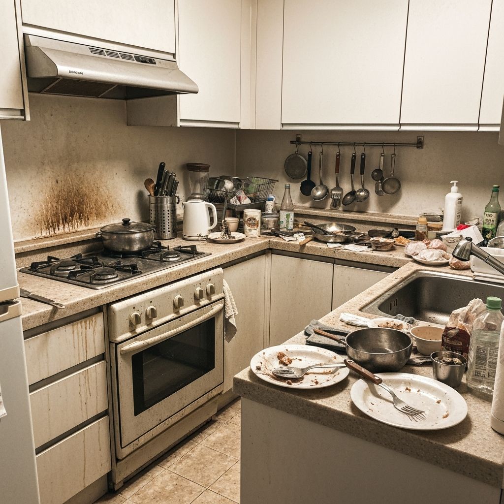 주방 청소 청소 전